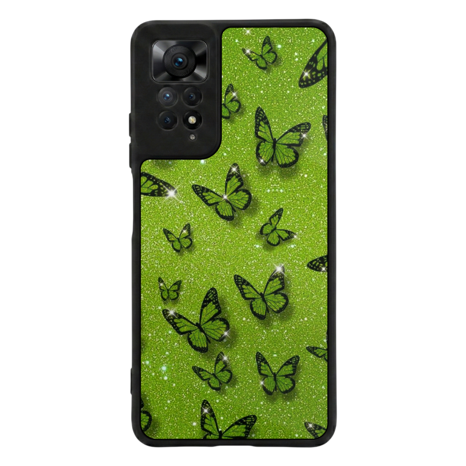 Xiaomi Redmi Note 11 Pro Uyumlu Kelebek Tasarımlı Glossy Premium Kılıf