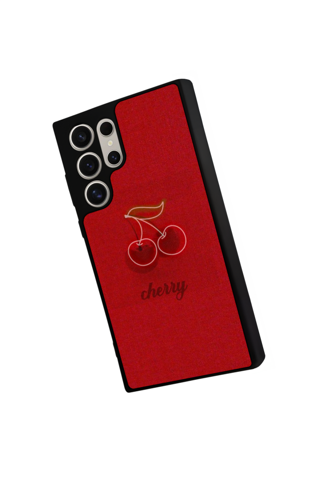 Samsung Galaxy S24 Ultra Uyumlu Kiraz Tasarımlı Glossy Premium Kılıf