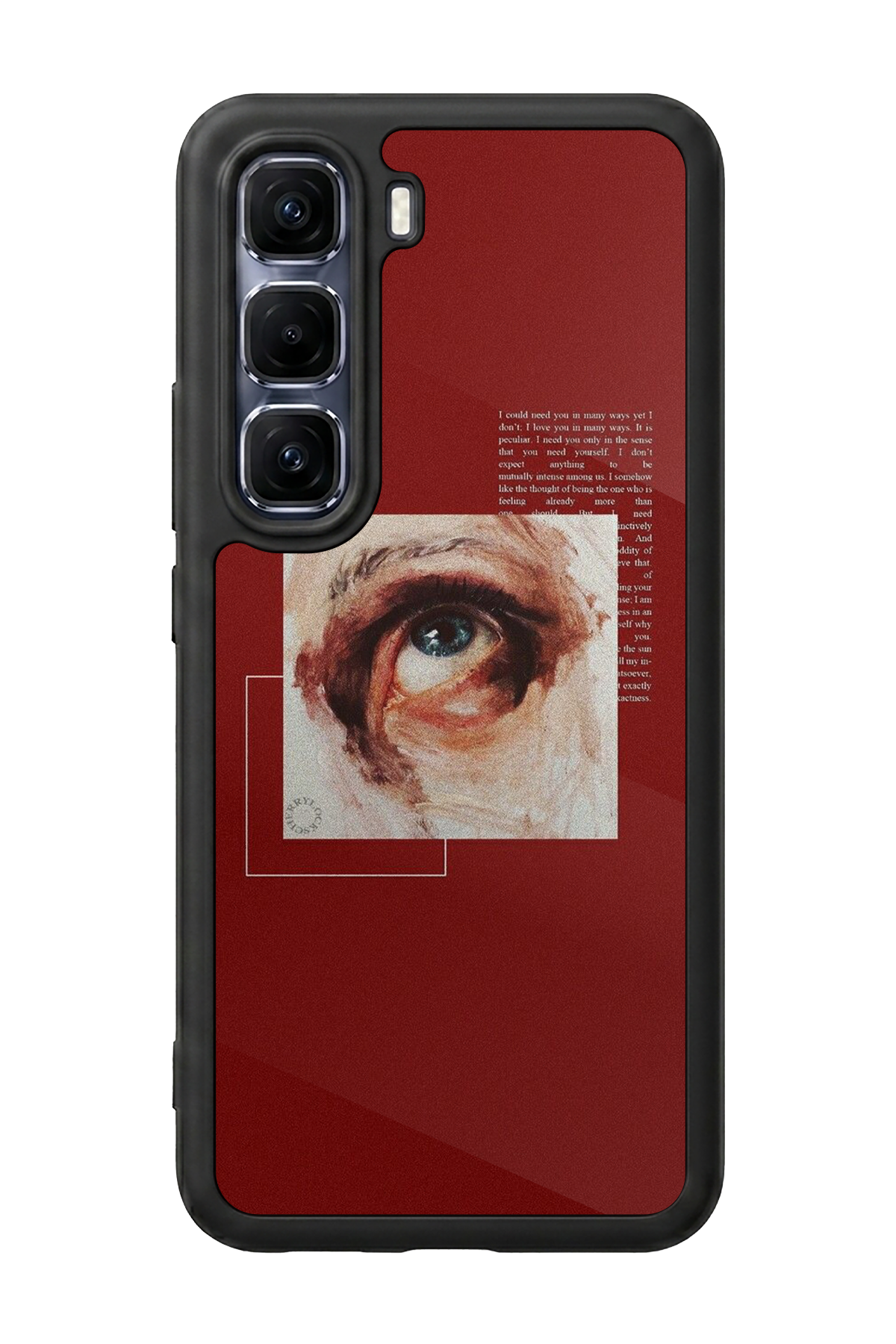 Infinix Hot 60 Pro Plus Uyumlu Kirmizi Tasarımlı Glossy Premium Kılıf