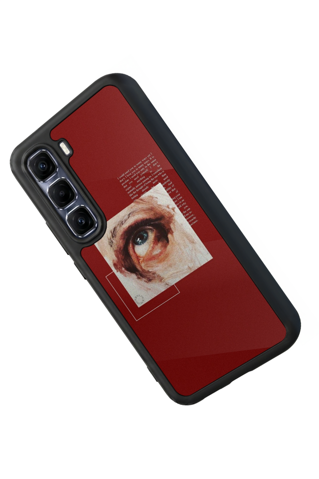 Infinix Hot 60 Pro Plus Uyumlu Kirmizi Tasarımlı Glossy Premium Kılıf