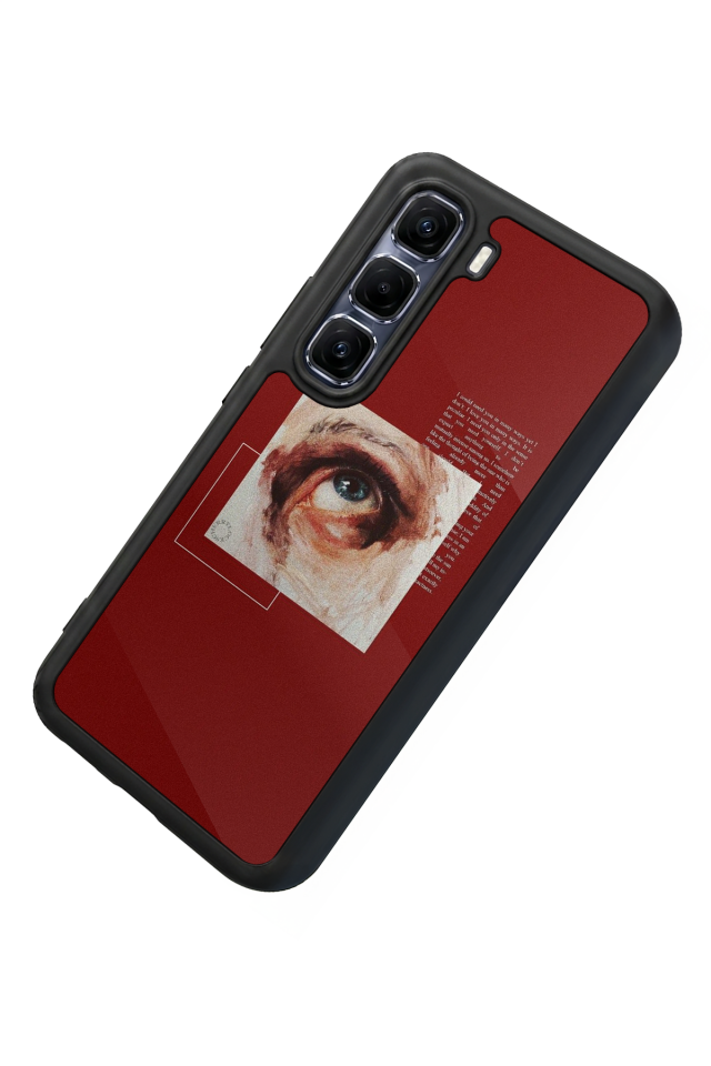 Infinix Hot 60 Pro Plus Uyumlu Kirmizi Tasarımlı Glossy Premium Kılıf