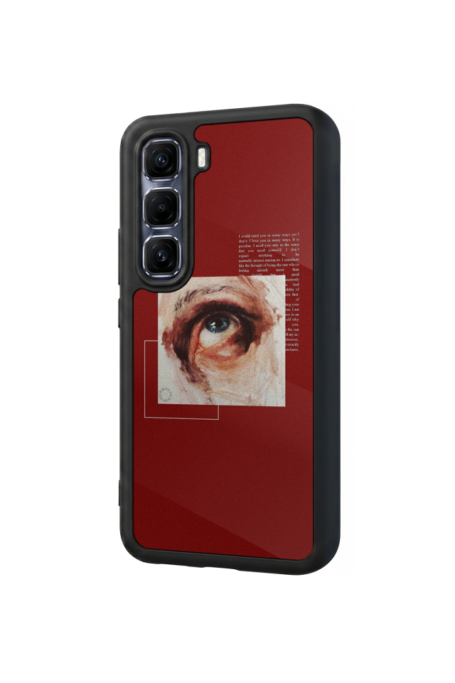 Infinix Hot 60 Pro Plus Uyumlu Kirmizi Tasarımlı Glossy Premium Kılıf