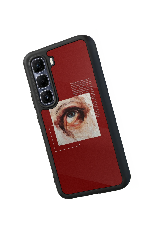 Infinix Hot 60 Pro Plus Uyumlu Kirmizi Tasarımlı Glossy Premium Kılıf