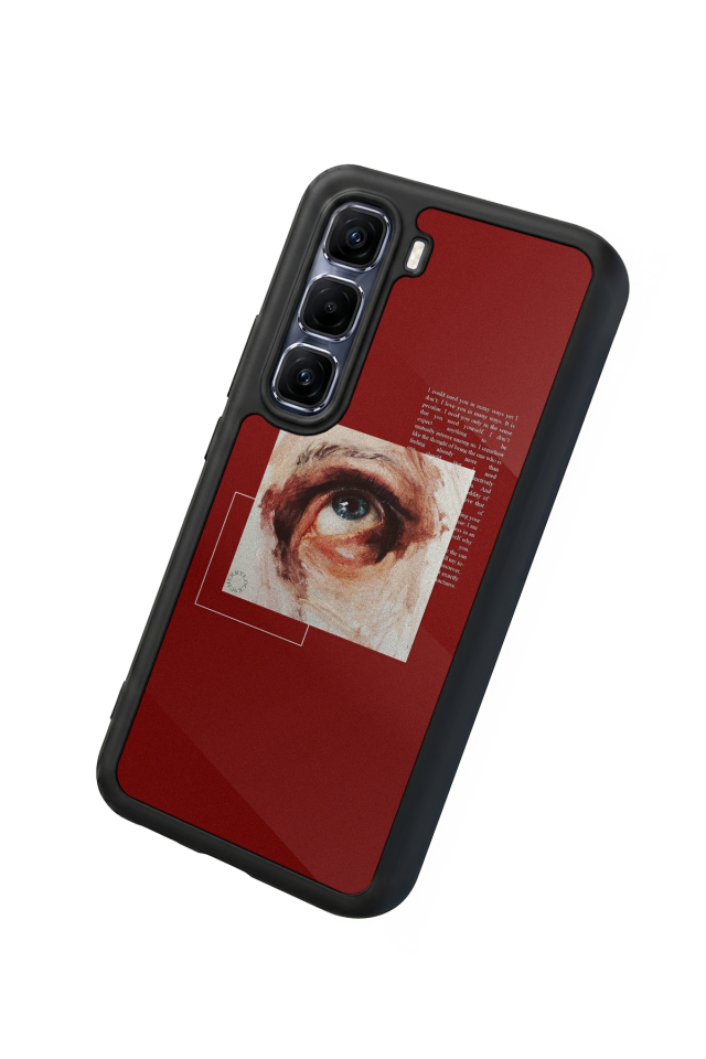 Infinix Hot 60 Pro Plus Uyumlu Kirmizi Tasarımlı Glossy Premium Kılıf