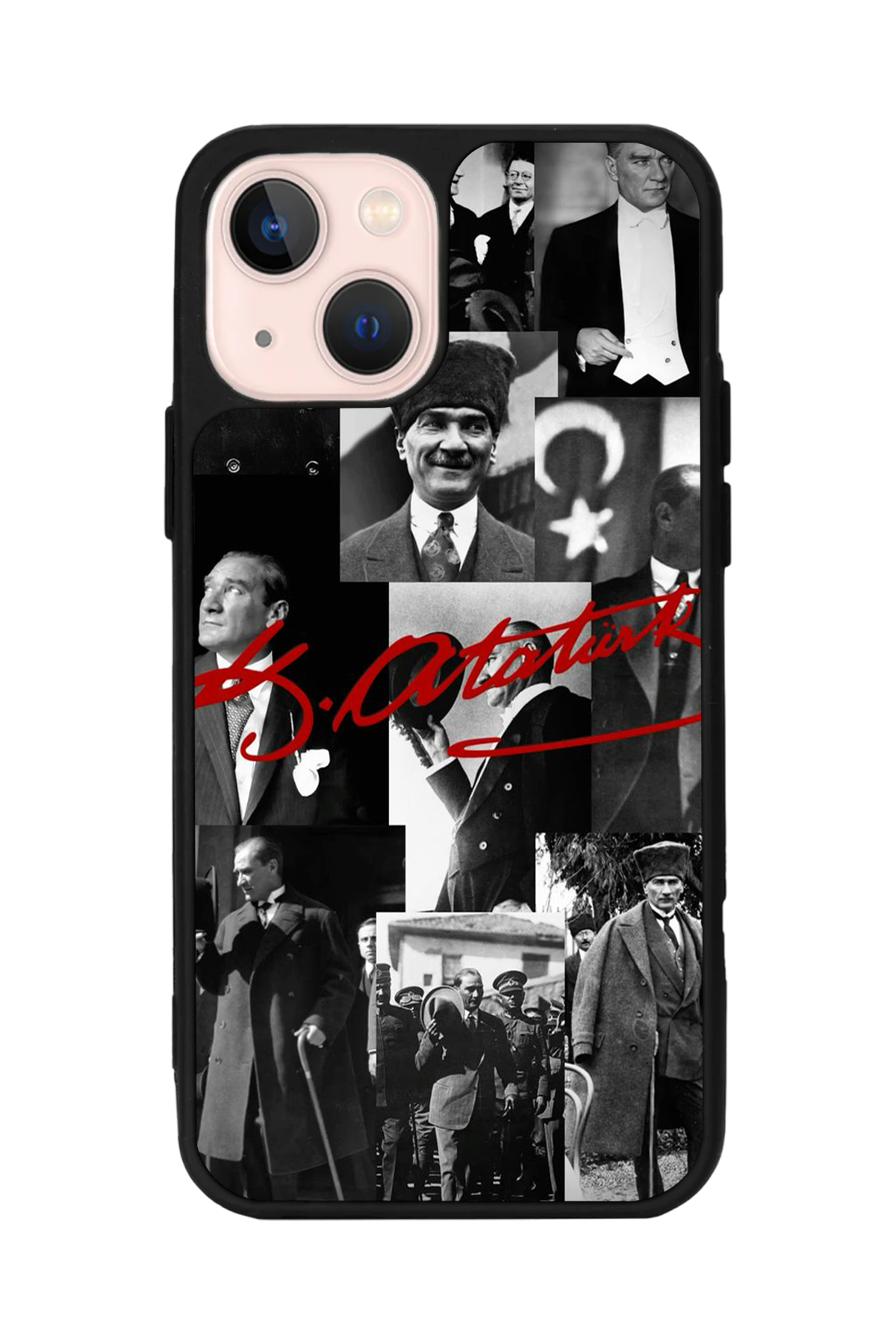 iPhone 13/14 Uyumlu Mustafa Kemal Ataturk Tasarımlı Glossy Premium Kılıf