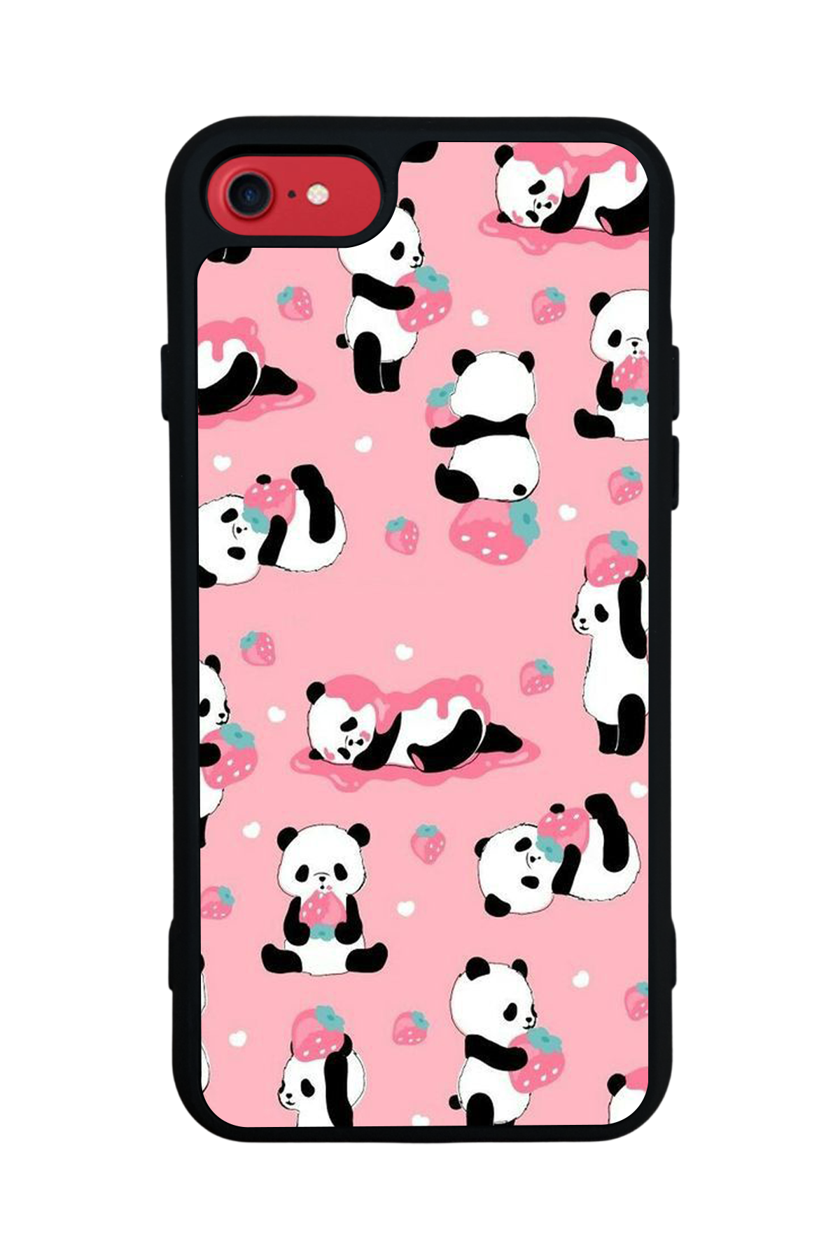 iPhone 8 Uyumlu Panda Tasarımlı Glossy Premium Kılıf