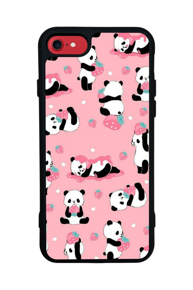 iPhone 8 Uyumlu Panda Tasarımlı Glossy Premium Kılıf