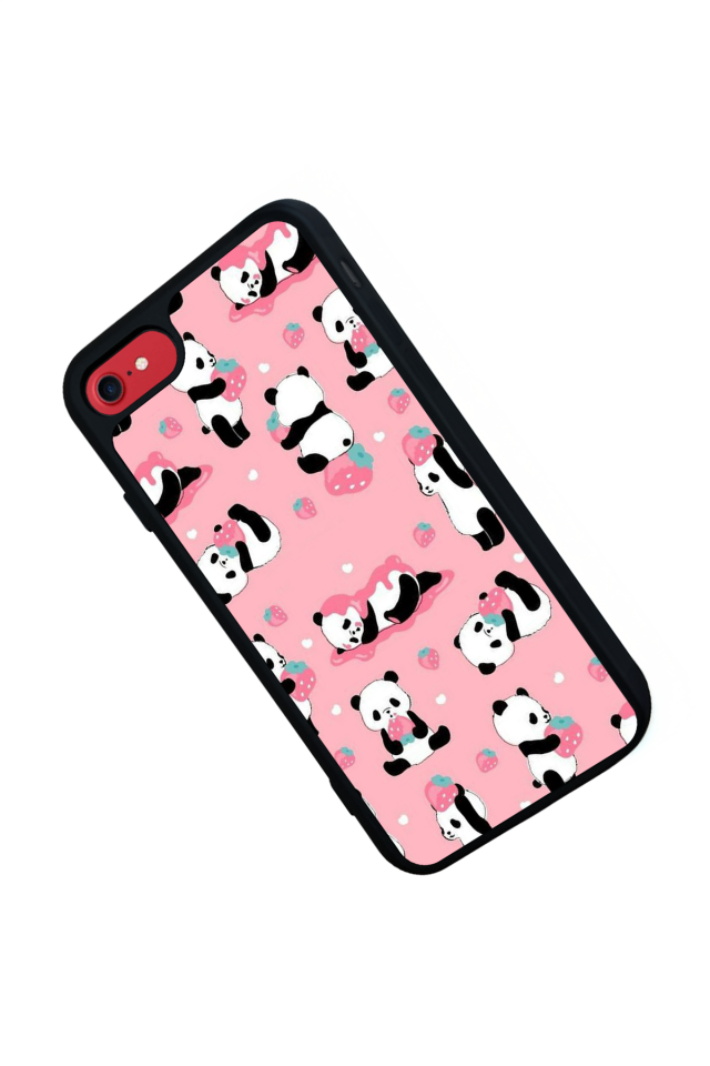 iPhone 8 Uyumlu Panda Tasarımlı Glossy Premium Kılıf