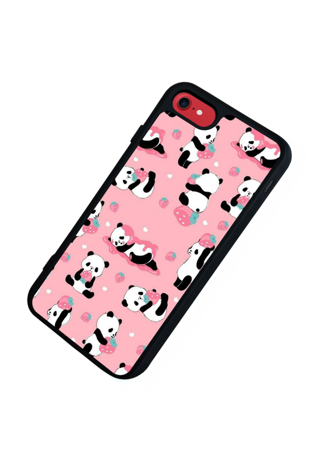 iPhone 8 Uyumlu Panda Tasarımlı Glossy Premium Kılıf