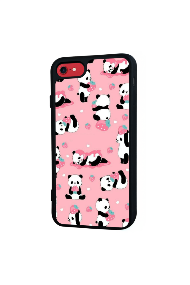 iPhone 8 Uyumlu Panda Tasarımlı Glossy Premium Kılıf