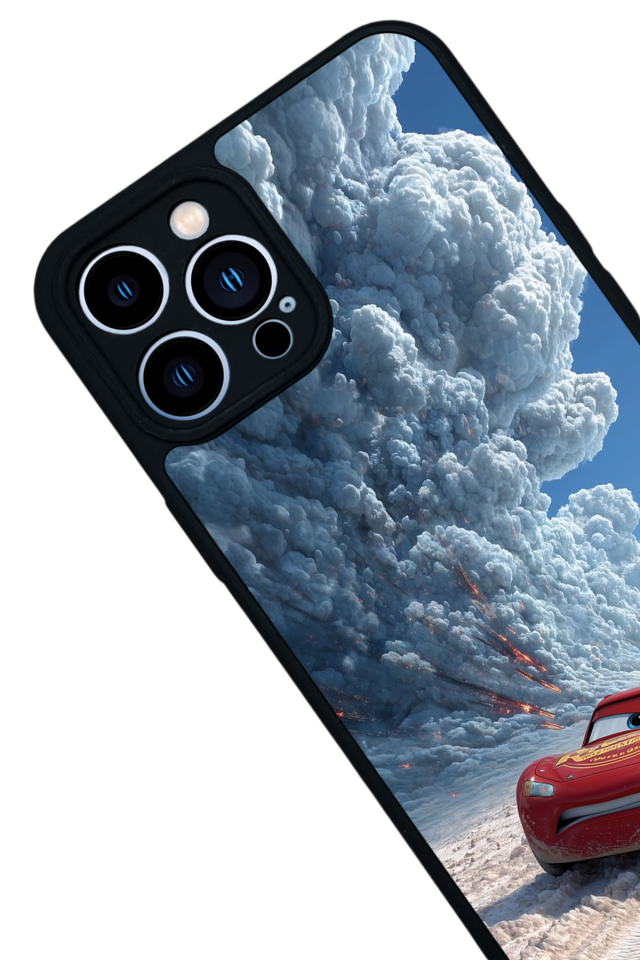 iPhone 13 Pro Max Uyumlu Şimsek McQueen Tasarımlı Glossy Premium Kılıf