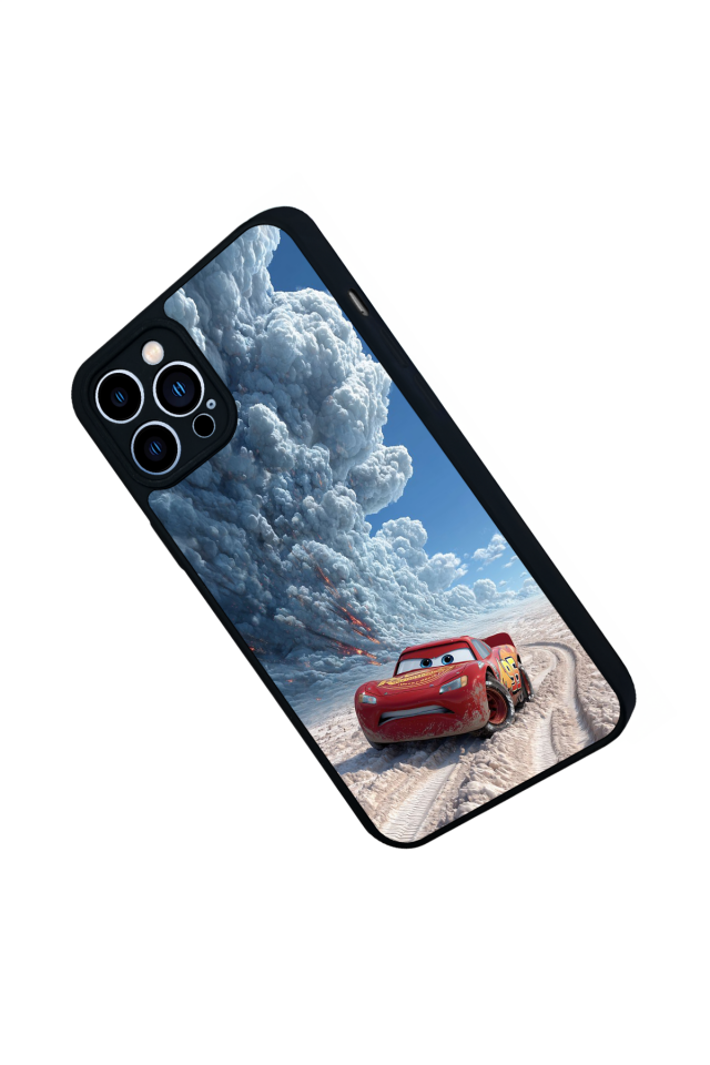 iPhone 13 Pro Max Uyumlu Şimsek McQueen Tasarımlı Glossy Premium Kılıf