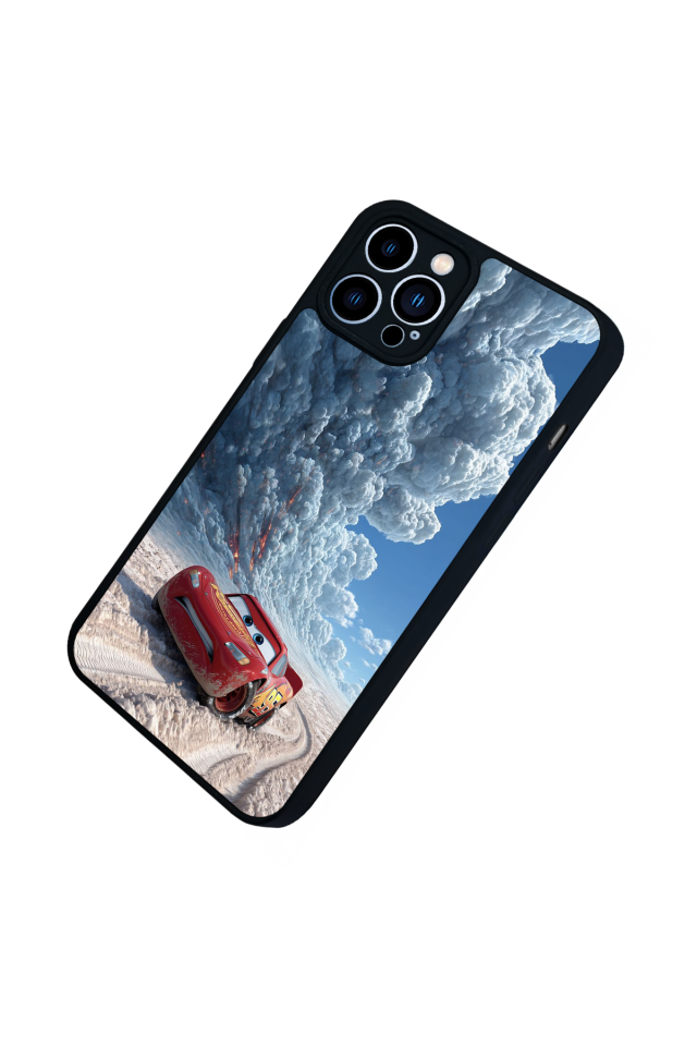 iPhone 13 Pro Max Uyumlu Şimsek McQueen Tasarımlı Glossy Premium Kılıf