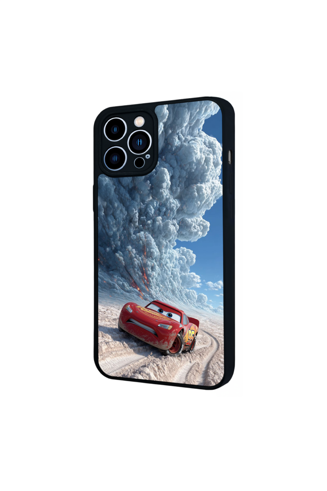 iPhone 13 Pro Max Uyumlu Şimsek McQueen Tasarımlı Glossy Premium Kılıf