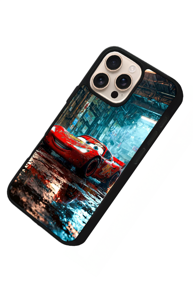 iPhone 14 Pro Max Uyumlu Simsek McQueen Tasarımlı Glossy Premium Kılıf