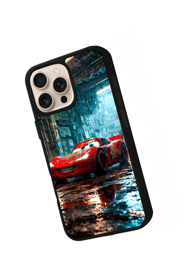 iPhone 14 Pro Max Uyumlu Simsek McQueen Tasarımlı Glossy Premium Kılıf