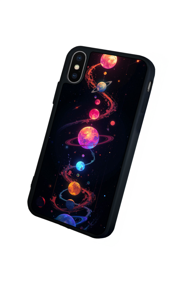 iPhone XS Max Uyumlu Uzay Tasarımlı Glossy Premium Kılıf