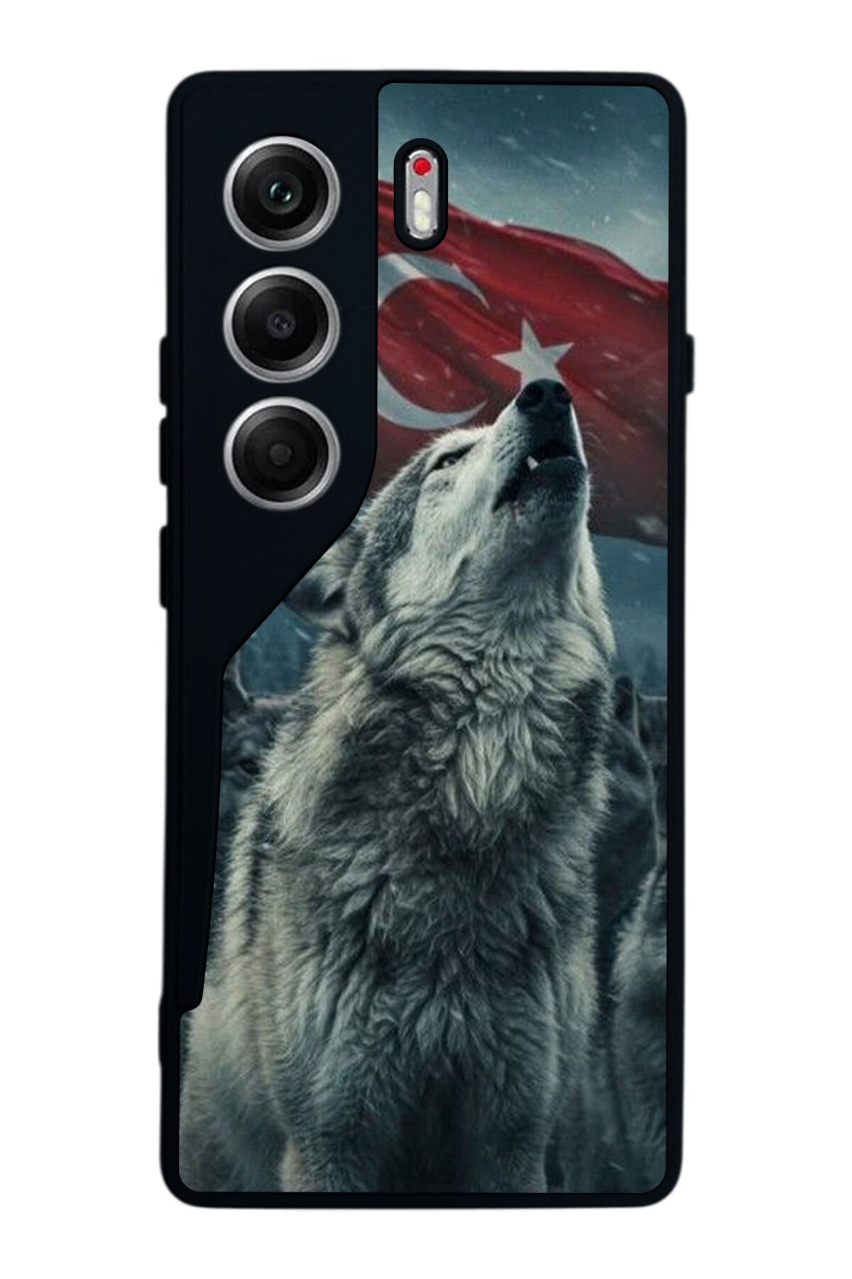 Tecno Camon 40 Uyumlu Bozkurt Tasarımlı Glossy Premium Kılıf