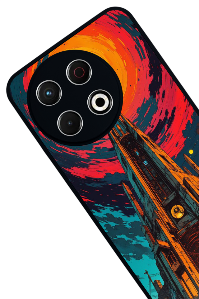 Tecno Spark 30 Pro Uyumlu Abstract Tasarımlı Glossy Premium Kılıf