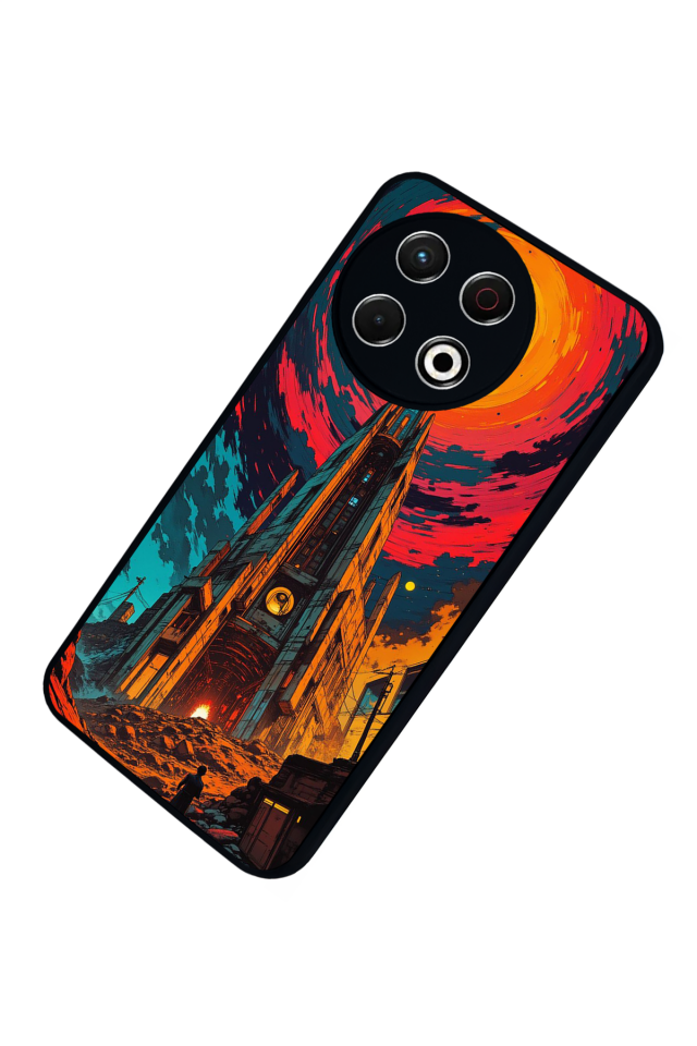 Tecno Spark 30 Pro Uyumlu Abstract Tasarımlı Glossy Premium Kılıf