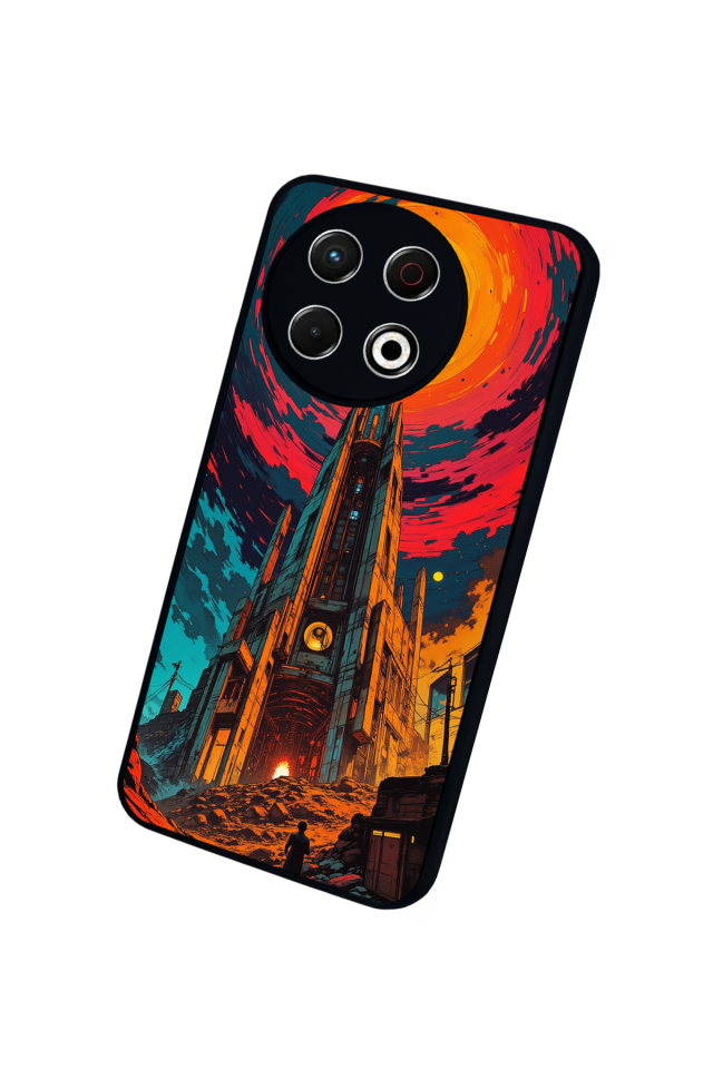 Tecno Spark 30 Pro Uyumlu Abstract Tasarımlı Glossy Premium Kılıf