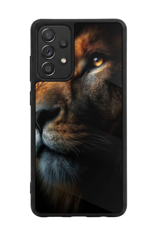 Samsung Galaxy A72 Uyumlu Aslan Tasarımlı Glossy Premium Kılıf