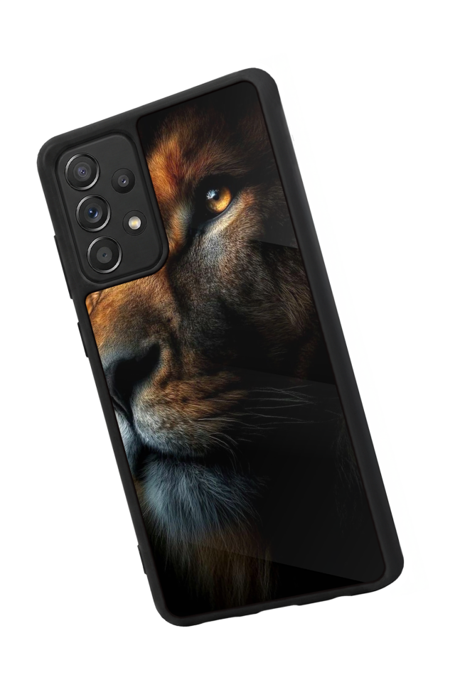 Samsung Galaxy A72 Uyumlu Aslan Tasarımlı Glossy Premium Kılıf