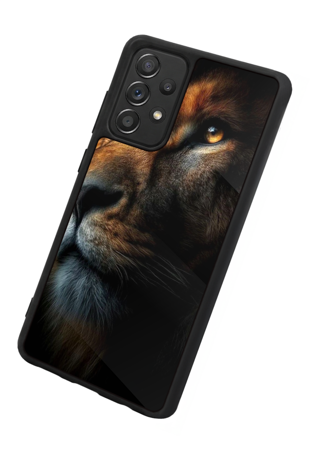 Samsung Galaxy A72 Uyumlu Aslan Tasarımlı Glossy Premium Kılıf