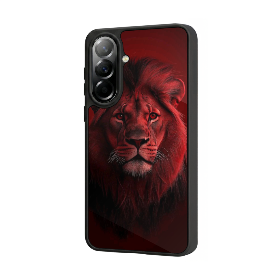 Samsung Galaxy A57 Uyumlu Aslan Tasarımlı Glossy Premium Kılıf