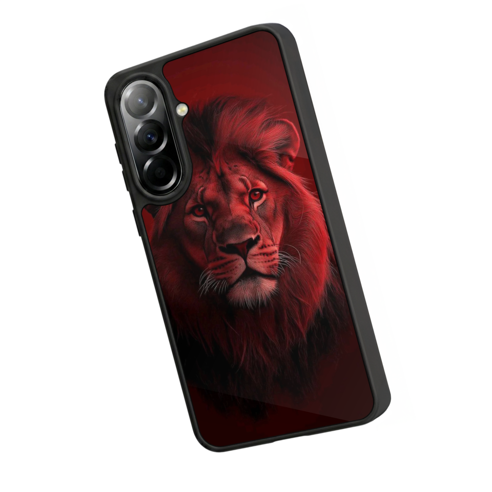 Samsung Galaxy A57 Uyumlu Aslan Tasarımlı Glossy Premium Kılıf