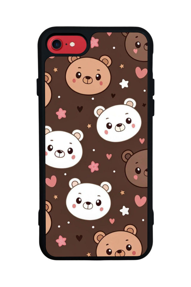 iPhone 8 Uyumlu Ayı Tasarımlı Glossy Premium Kılıf