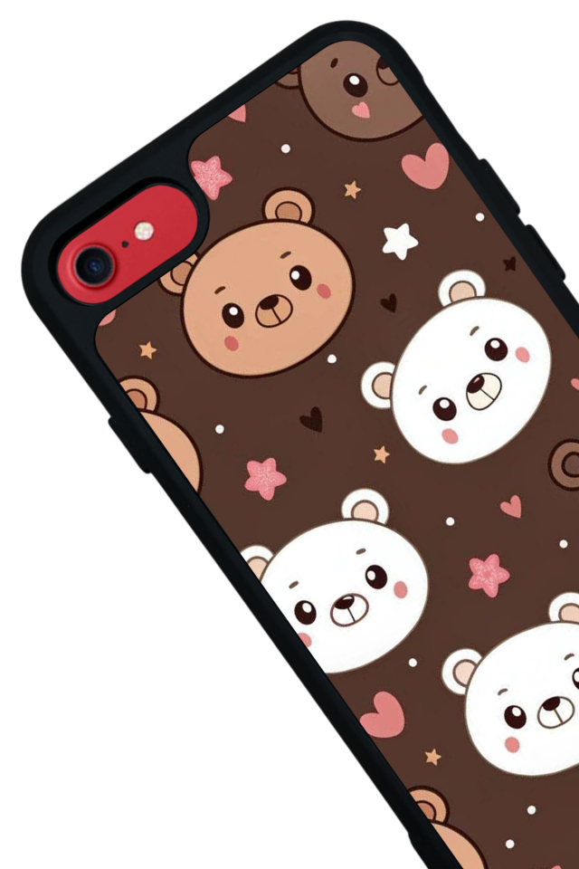 iPhone 8 Uyumlu Ayı Tasarımlı Glossy Premium Kılıf