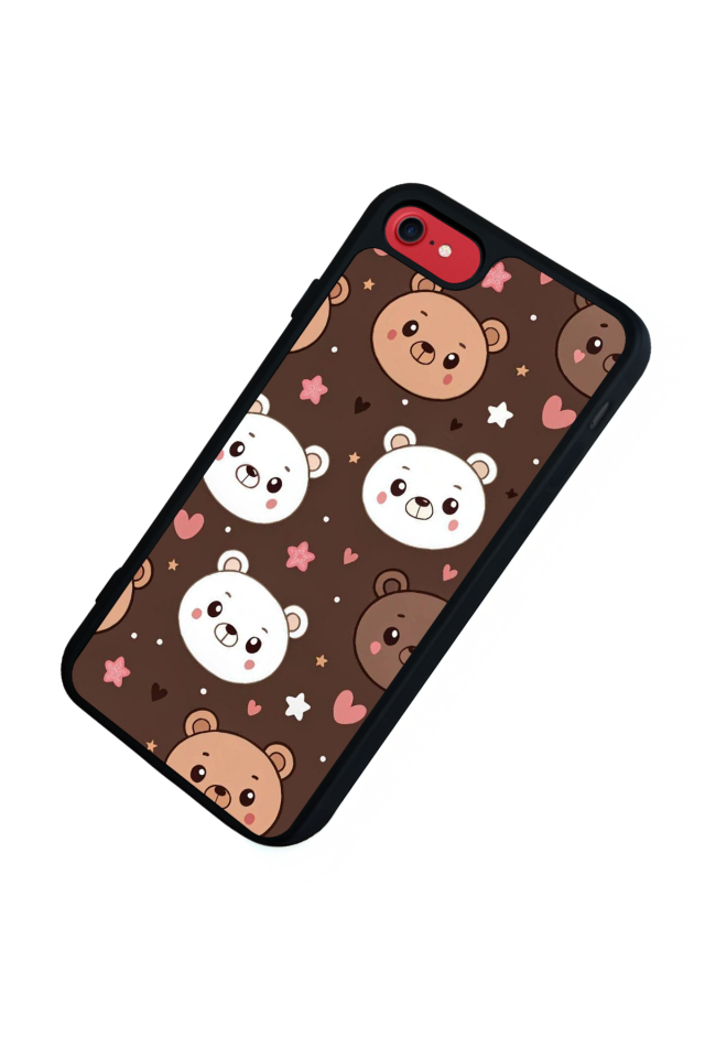 iPhone 8 Uyumlu Ayı Tasarımlı Glossy Premium Kılıf