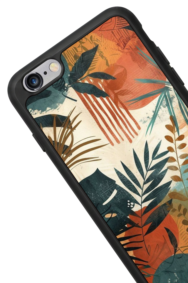 iPhone 6s Plus Uyumlu Botanik Tasarımlı Glossy Premium Kılıf