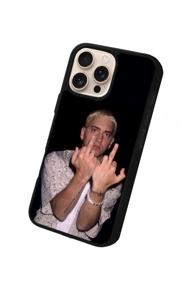 iPhone 15 Pro Uyumlu Eminem Tasarımlı Glossy Premium Kılıf