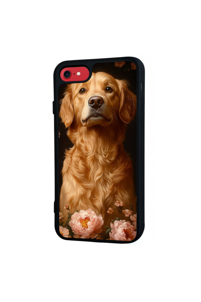 iPhone SE Uyumlu Golden Kopek Tasarımlı Glossy Premium Kılıf