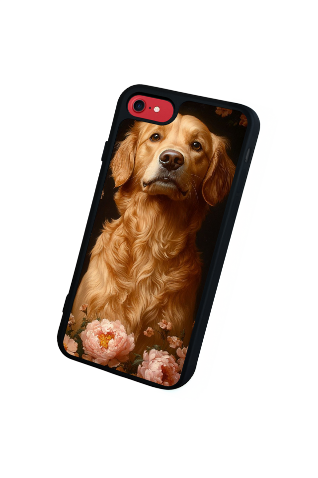 iPhone SE Uyumlu Golden Kopek Tasarımlı Glossy Premium Kılıf