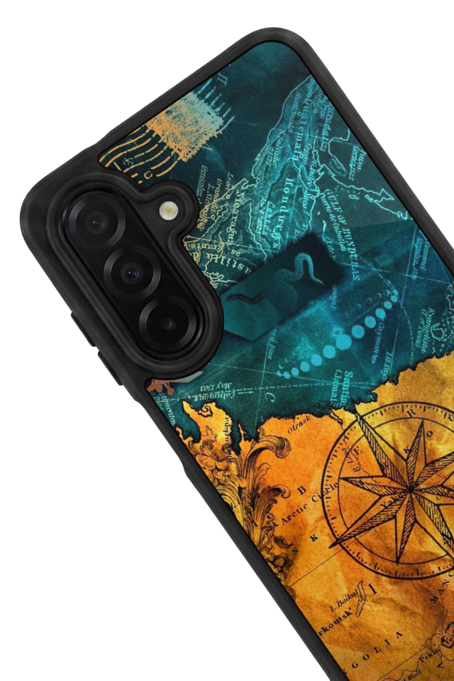 Samsung Galaxy A26 Uyumlu Harita Tasarımlı Glossy Premium Kılıf