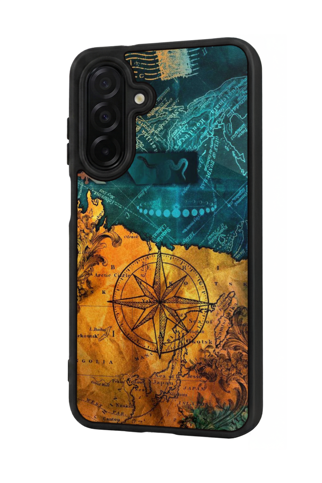 Samsung Galaxy A26 Uyumlu Harita Tasarımlı Glossy Premium Kılıf