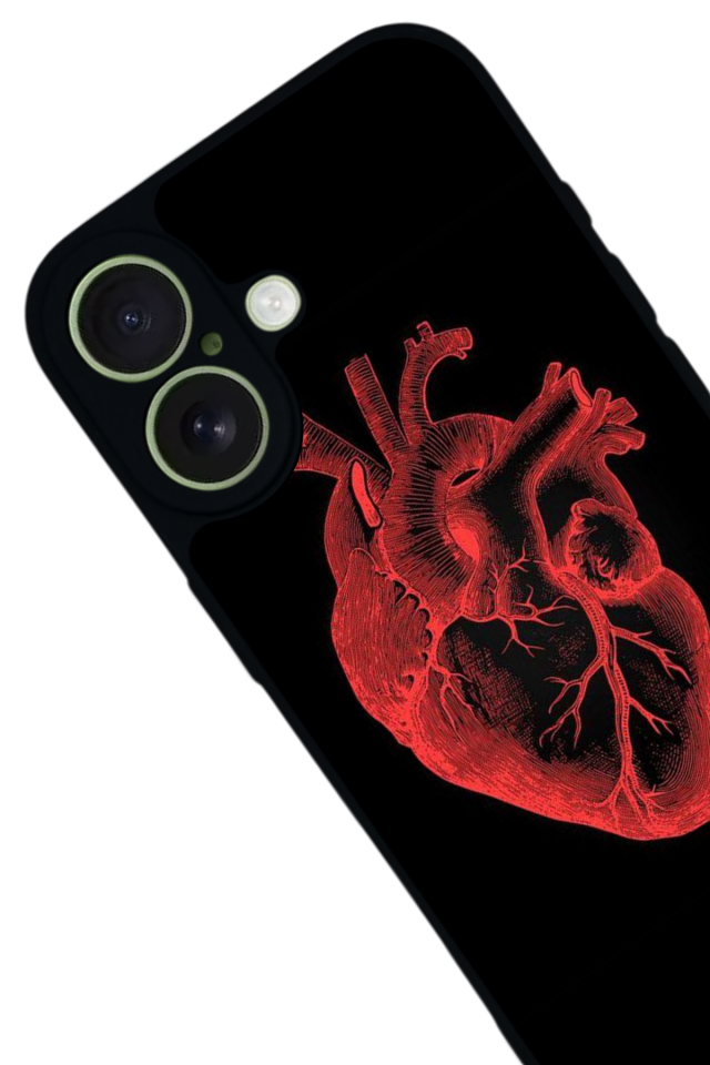 iPhone 17 Uyumlu Kalp Love Tasarımlı Glossy Premium Kılıf