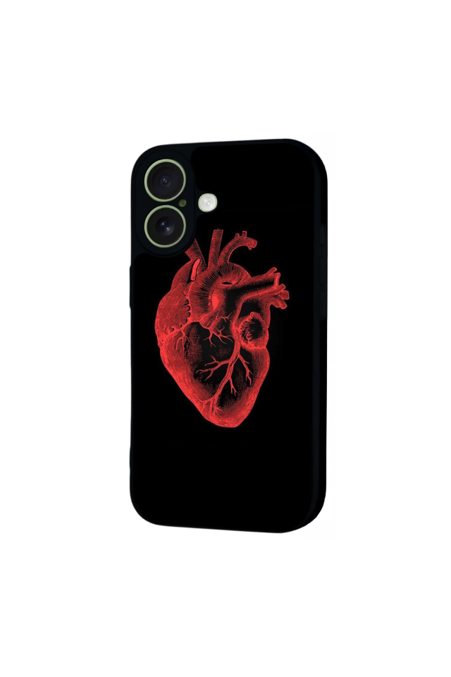 iPhone 17 Uyumlu Kalp Love Tasarımlı Glossy Premium Kılıf