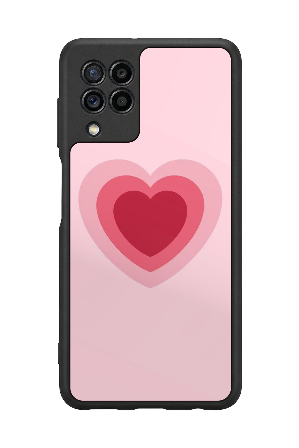 Samsung Galaxy M32 Uyumlu Kalp Love Tasarımlı Glossy Premium Kılıf