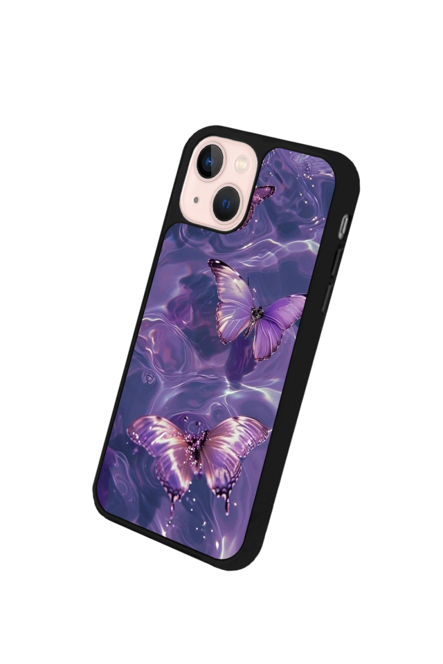 iPhone 15 Plus Uyumlu Kelebek Tasarımlı Glossy Premium Kılıf