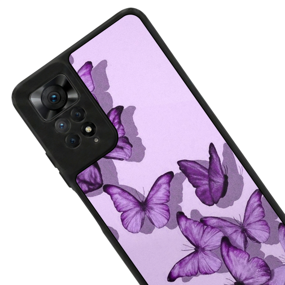 Xiaomi Redmi Note 11 Pro Uyumlu Kelebek Tasarımlı Glossy Premium Kılıf