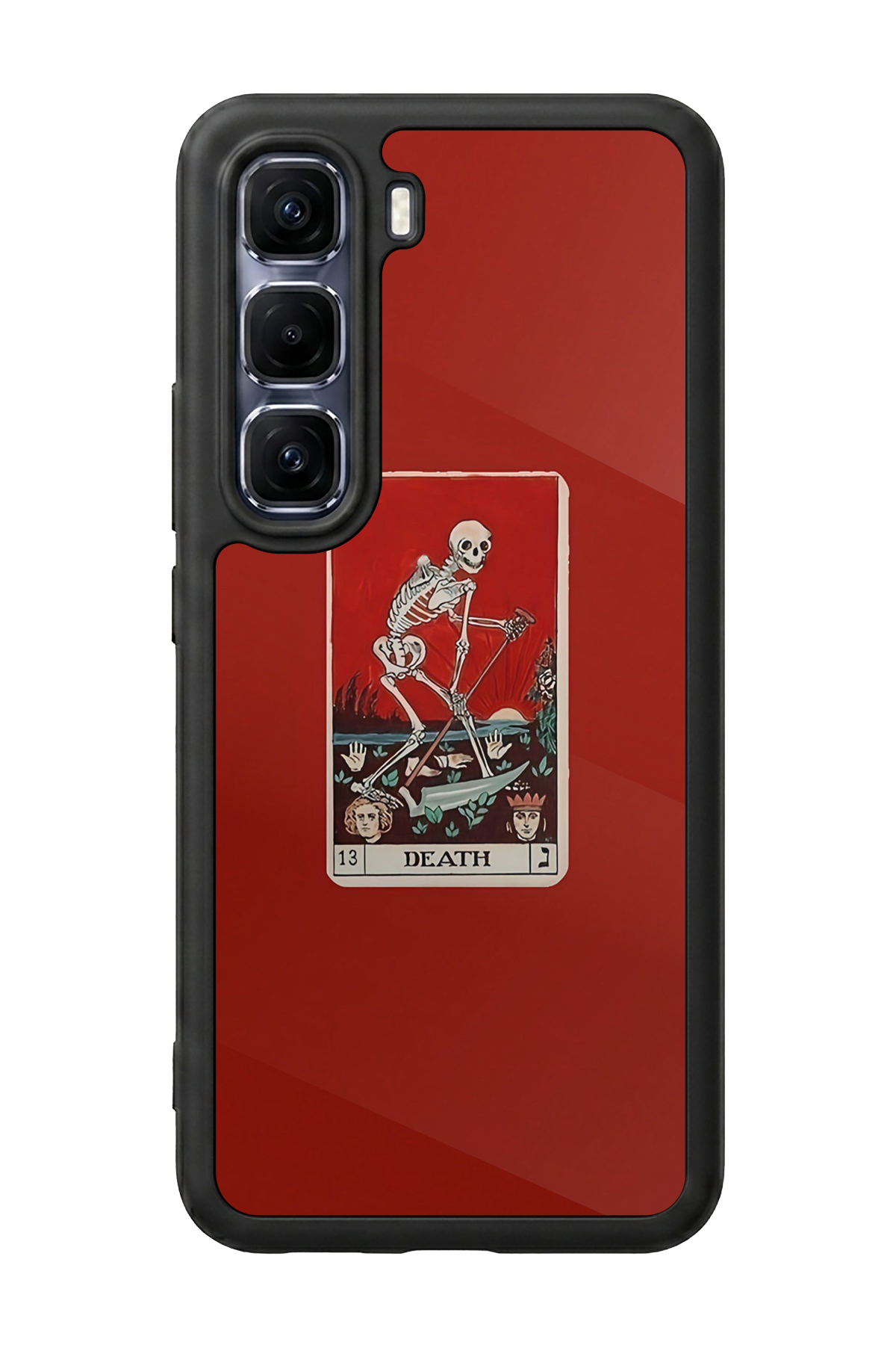 Infinix Hot 60 Pro Plus Uyumlu Kirmizi Tasarımlı Glossy Premium Kılıf