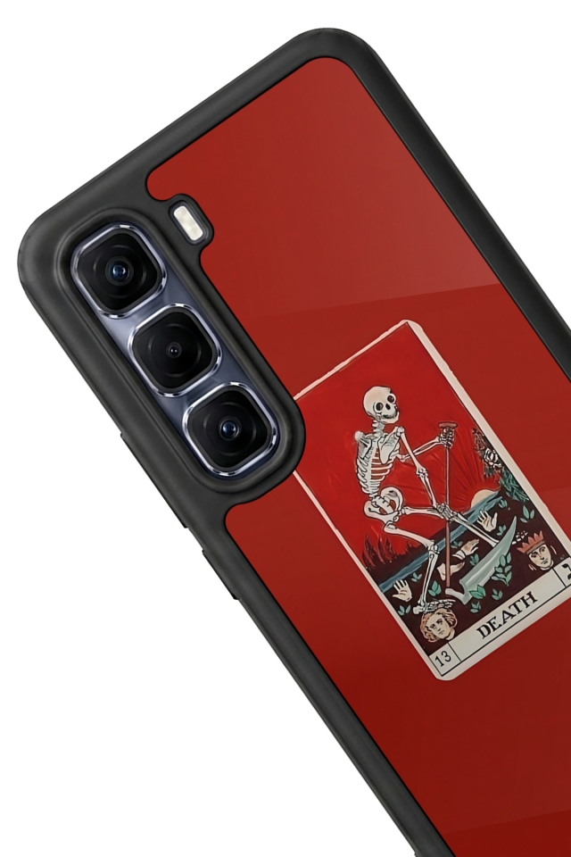 Infinix Hot 60 Pro Plus Uyumlu Kirmizi Tasarımlı Glossy Premium Kılıf
