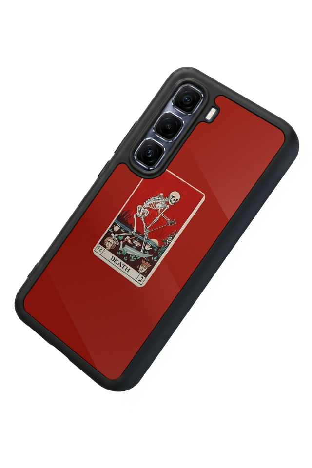 Infinix Hot 60 Pro Plus Uyumlu Kirmizi Tasarımlı Glossy Premium Kılıf
