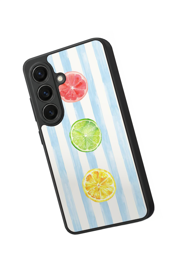 Samsung Galaxy S26 Uyumlu Limon Tasarımlı Glossy Premium Kılıf