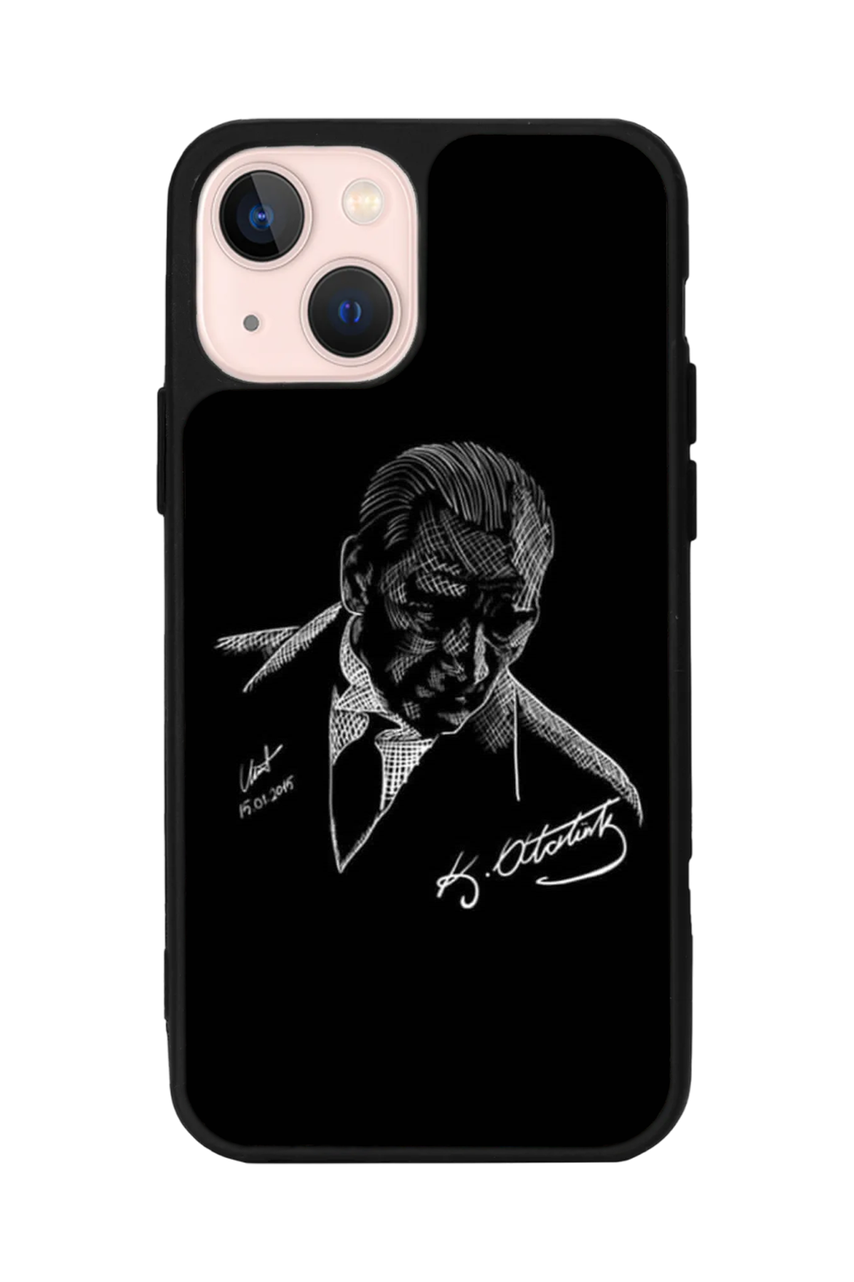 iPhone 13/14 Uyumlu Mustafa Kemal Ataturk Tasarımlı Glossy Premium Kılıf