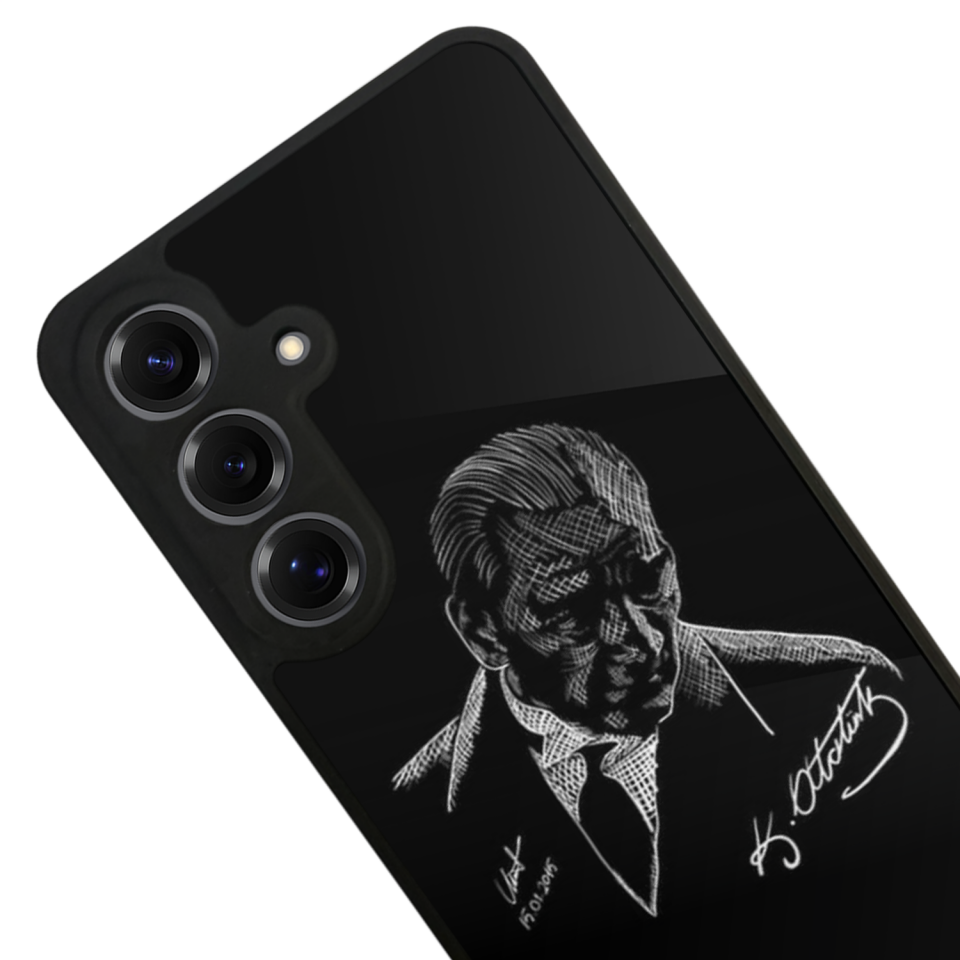 Samsung Galaxy S25 Uyumlu Mustafa Kemal Ataturk Tasarımlı Glossy Premium Kılıf